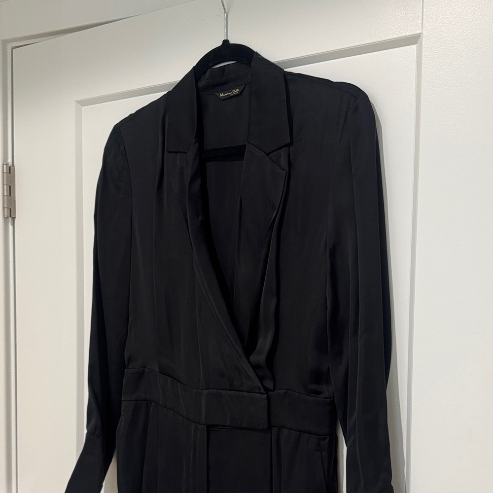 Massimo Dutti Black Long Sleeve jumpsuit